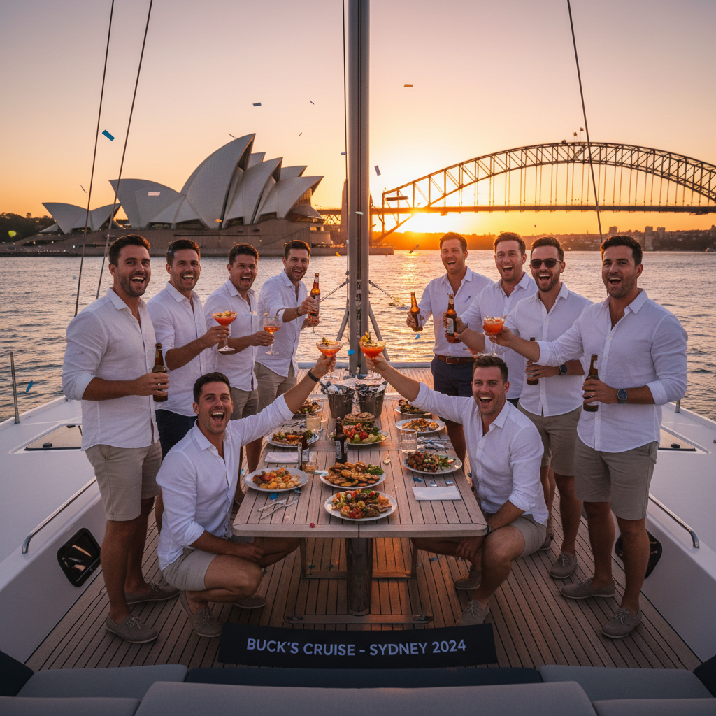 Bucks party in Sydney Harbour