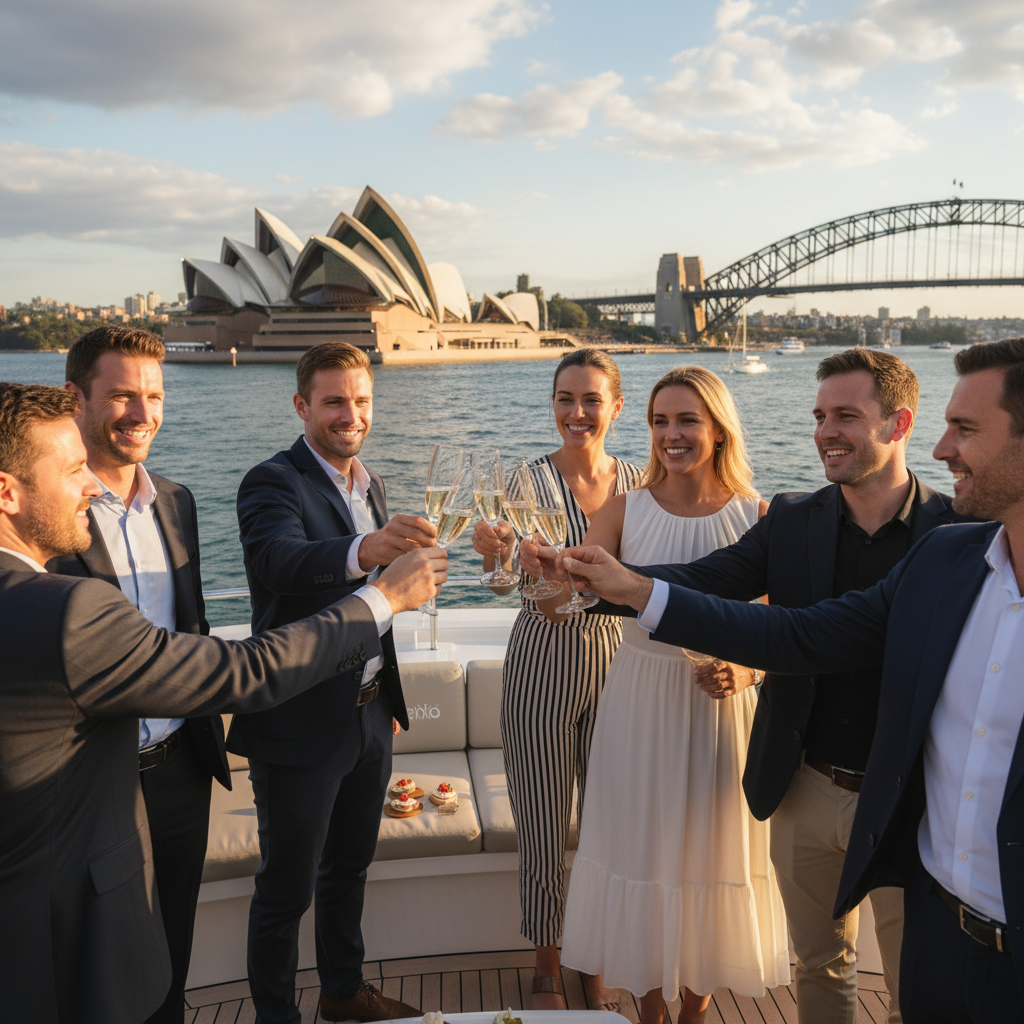 Corporate Client Champagne Sydney Harbour