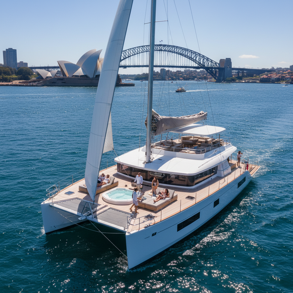 Sydney Harbour catamaran charter Tiger Catamarans