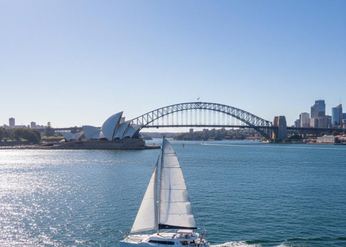 Birthday party catamaran cruise on Sydney Harbour