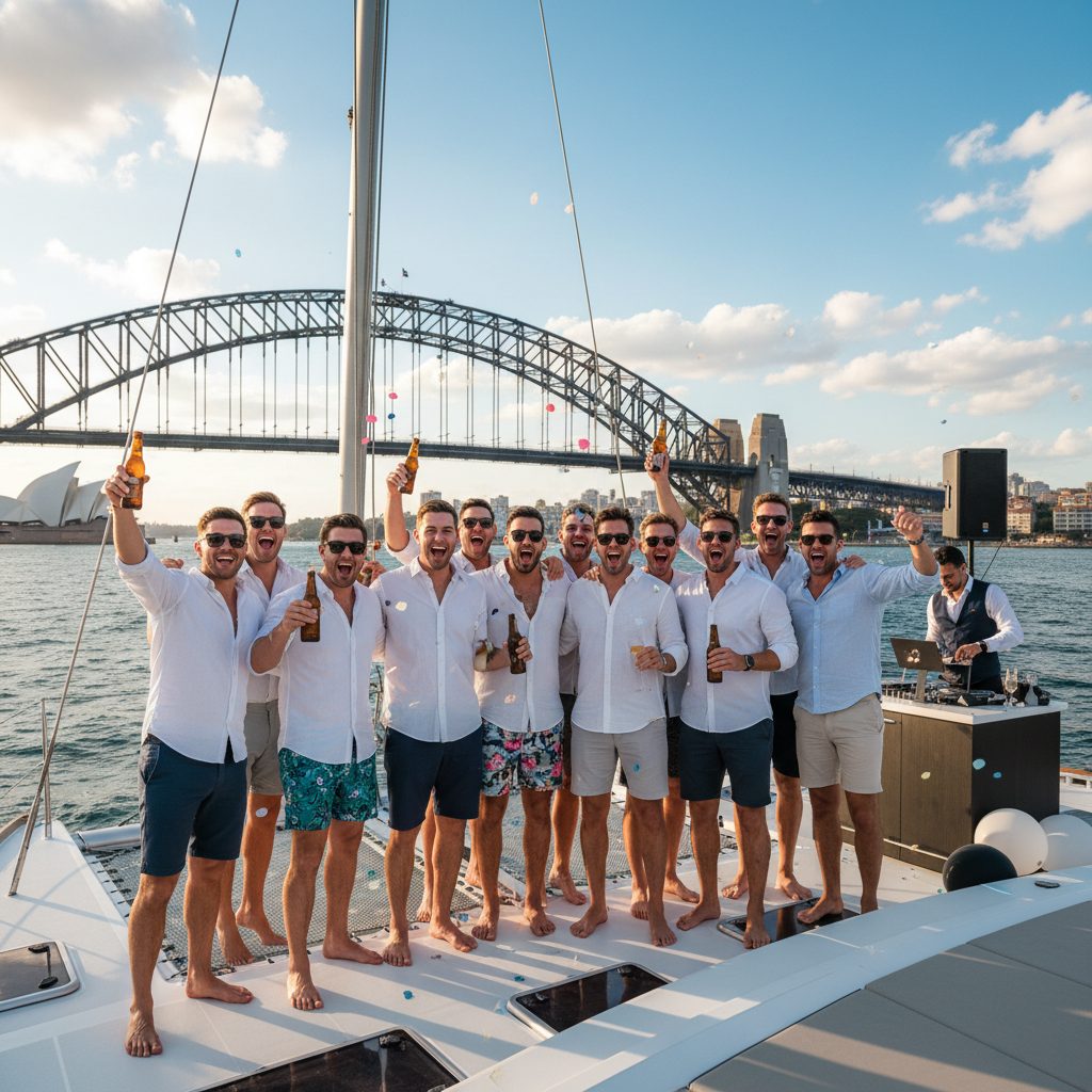 Best bucks party boats Sydney Harbour private catamaran group