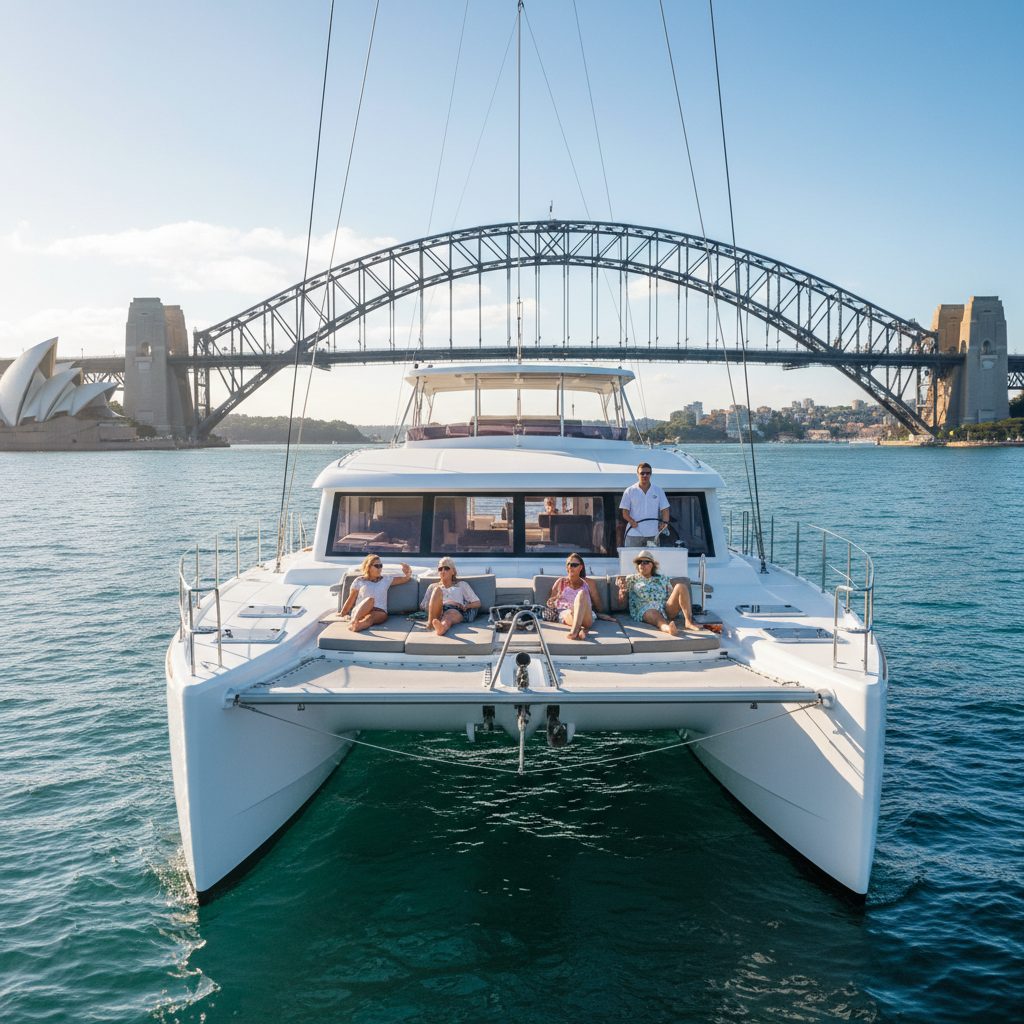 Catamaran charter near Circular Quay Sydney