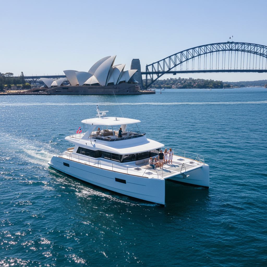 Private catamaran charter Sydney Harbour from Rose Bay