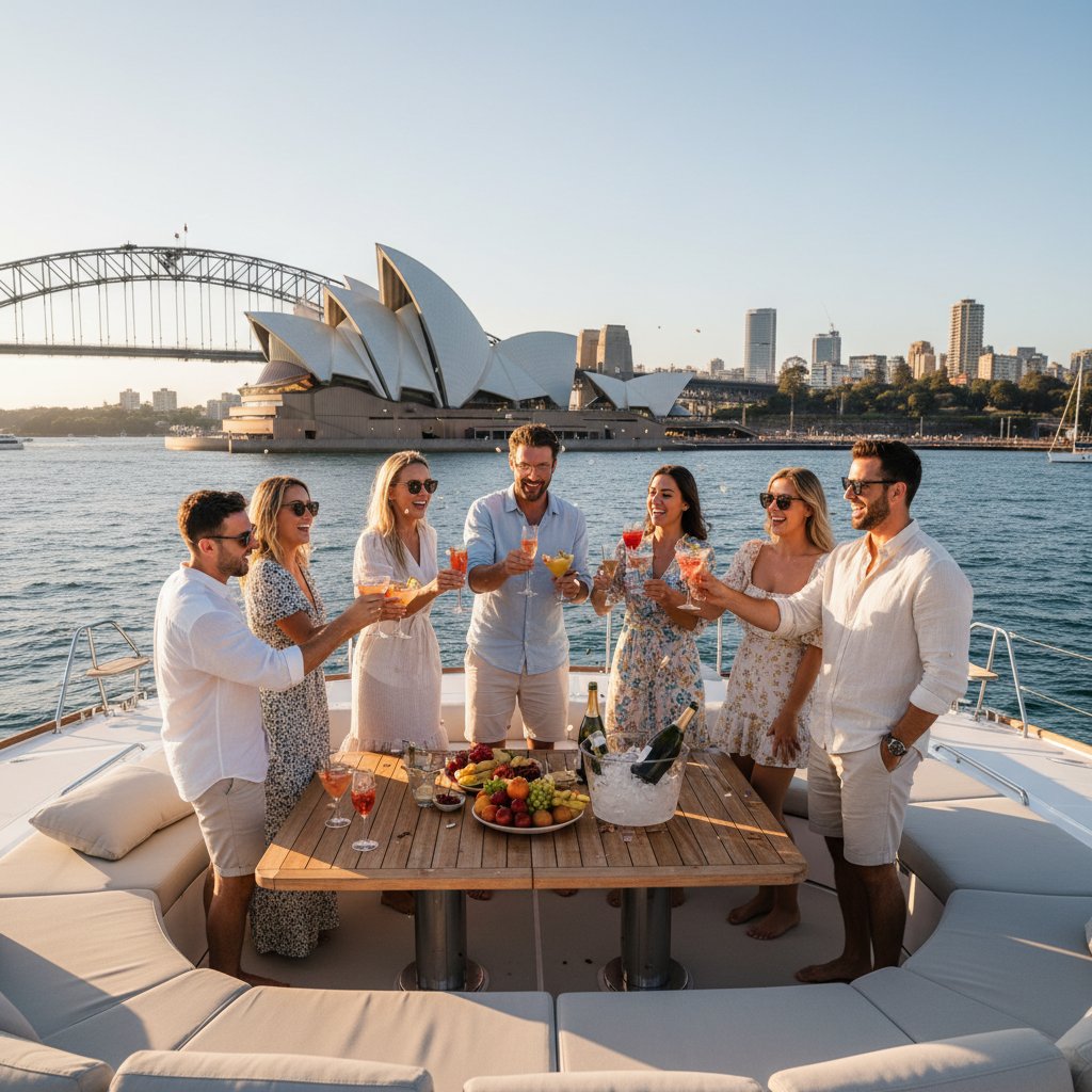 Private charter group at Circular Quay Sydney Harbour