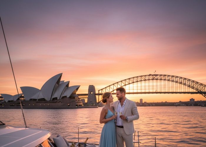 Romantic Sydney Harbour cruise for couples catamaran