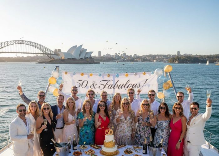 50th birthday boat hire Sydney catamaran