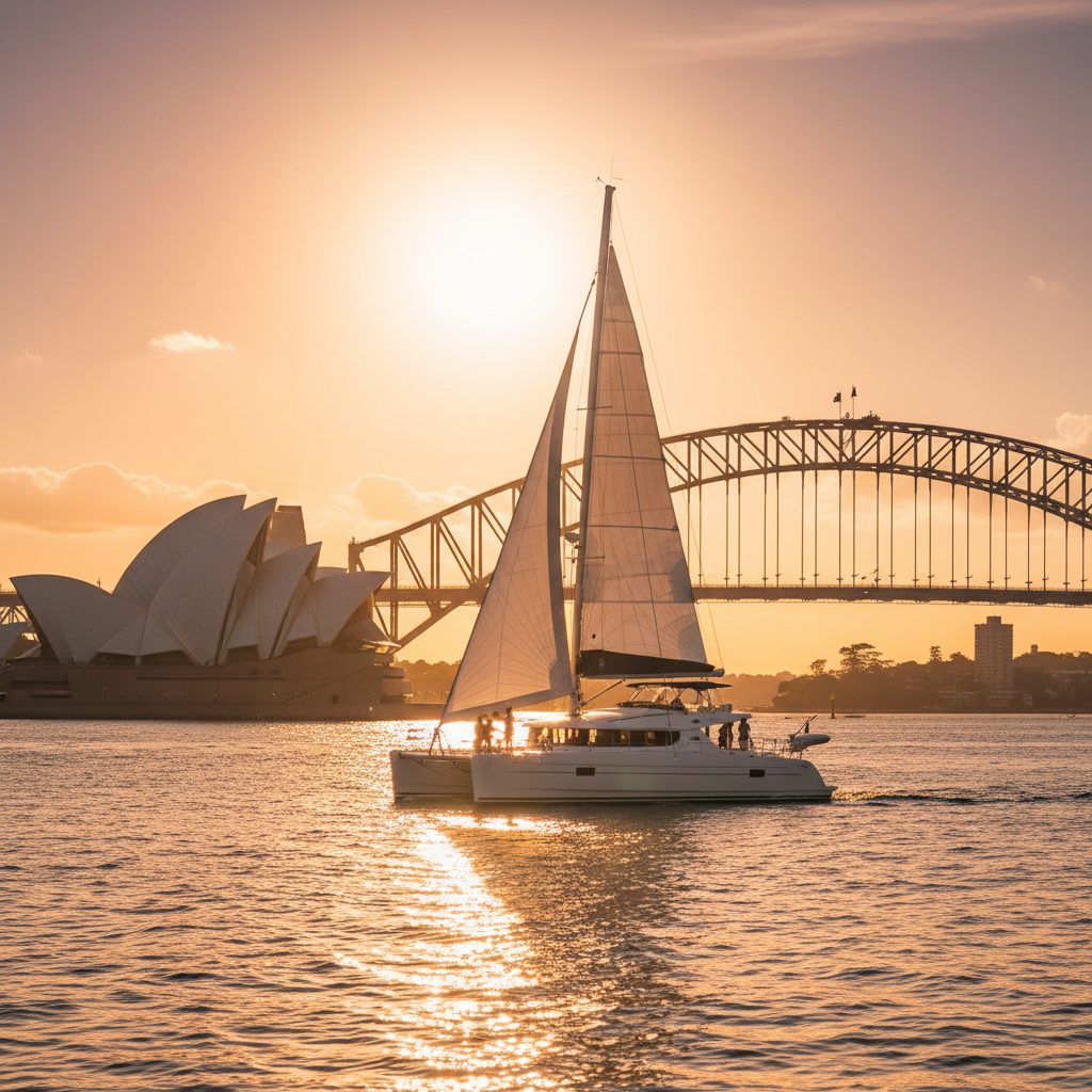 Birthday party catamaran Sydney Harbour