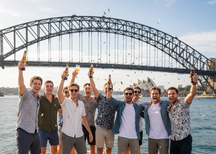 Bucks party activities Sydney Harbour catamaran