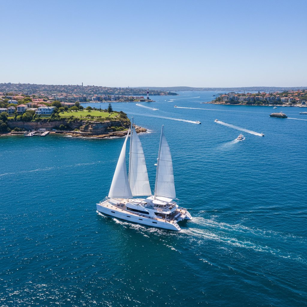 Watsons Bay boat hire private catamaran Sydney Harbour