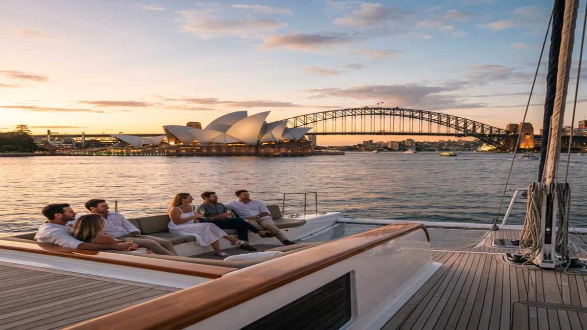 Sydney Harbour landmarks from the boat