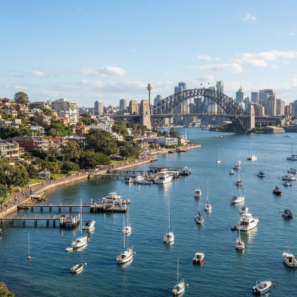McMahons Point waterfront and Lavender Bay on Sydney Harbour